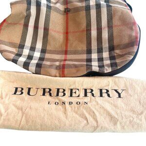 Burberry Metallic Nova Check Hobo Bag w/ black leather accents